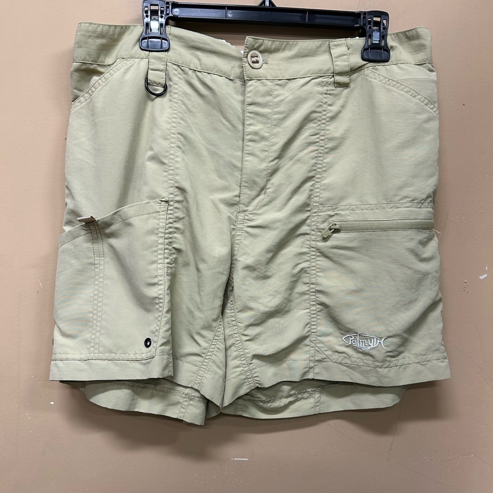 Palmyth Performance Fishing Shorts Men's Large Utility Pockets Khaki Size 38